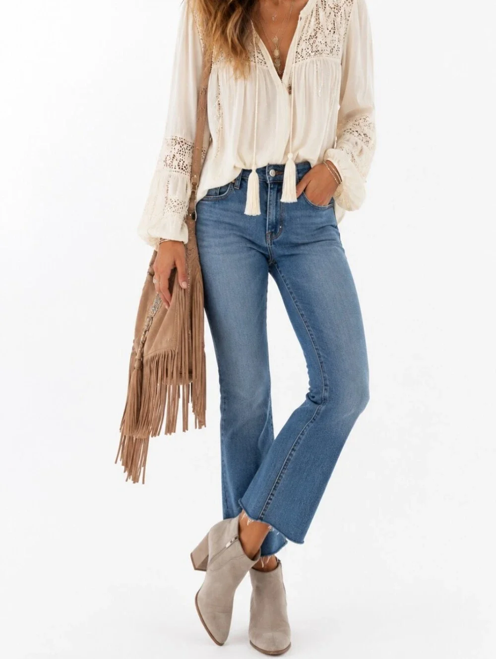 Steve Madden Taupe Leather Almond Toe Ankle Bootie 9